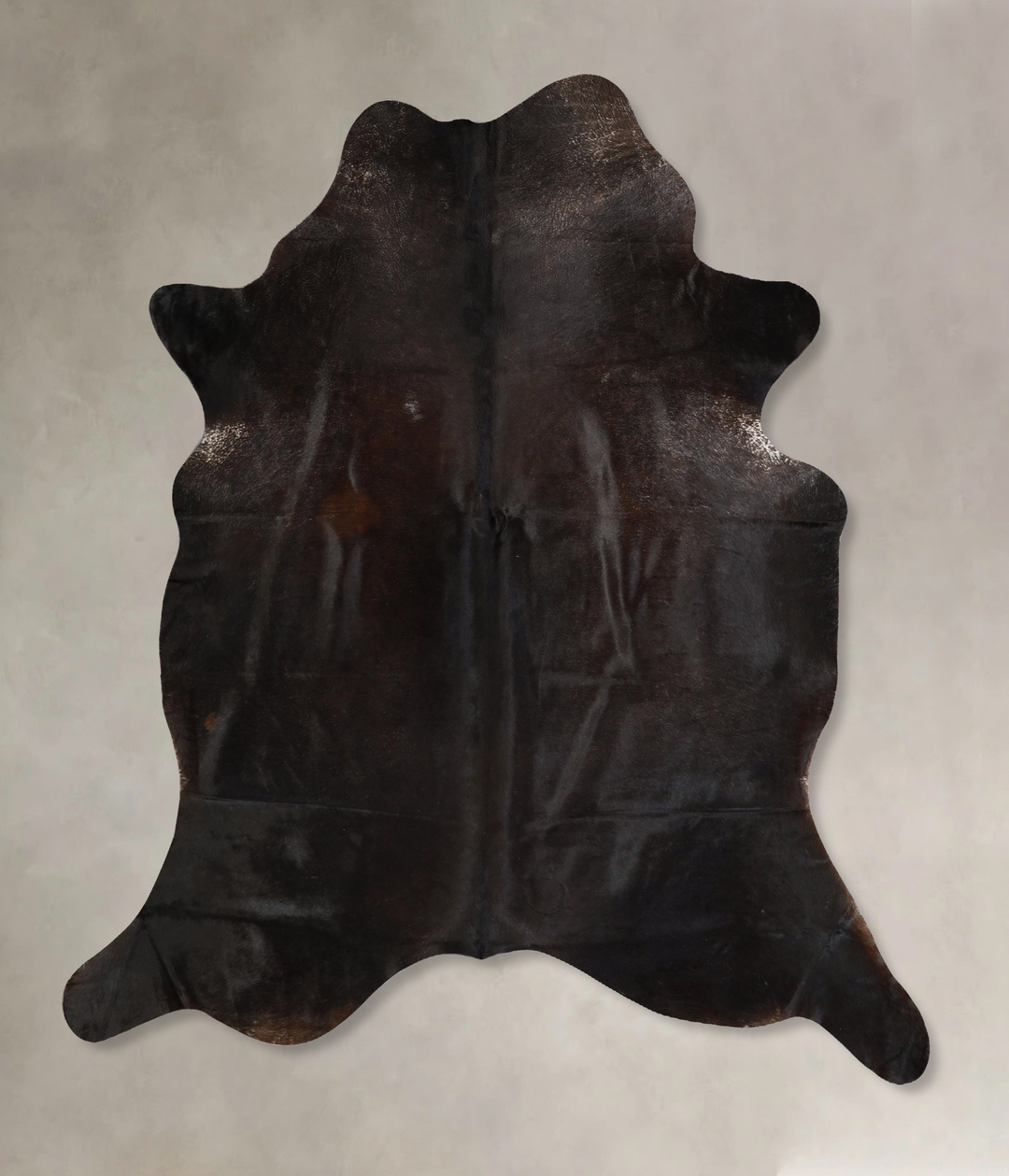 Solid Black X-Large Brazilian Cowhide Rug 6'6"H x 6'3"W #A43194 by Hud