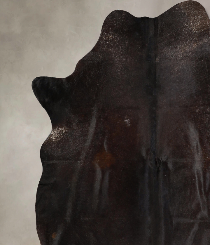 Solid Black X-Large Brazilian Cowhide Rug 6'6"H x 6'3"W #A43194 by Hudson Hides