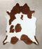 Brown and White XX-Large Brazilian Cowhide Rug 7'1