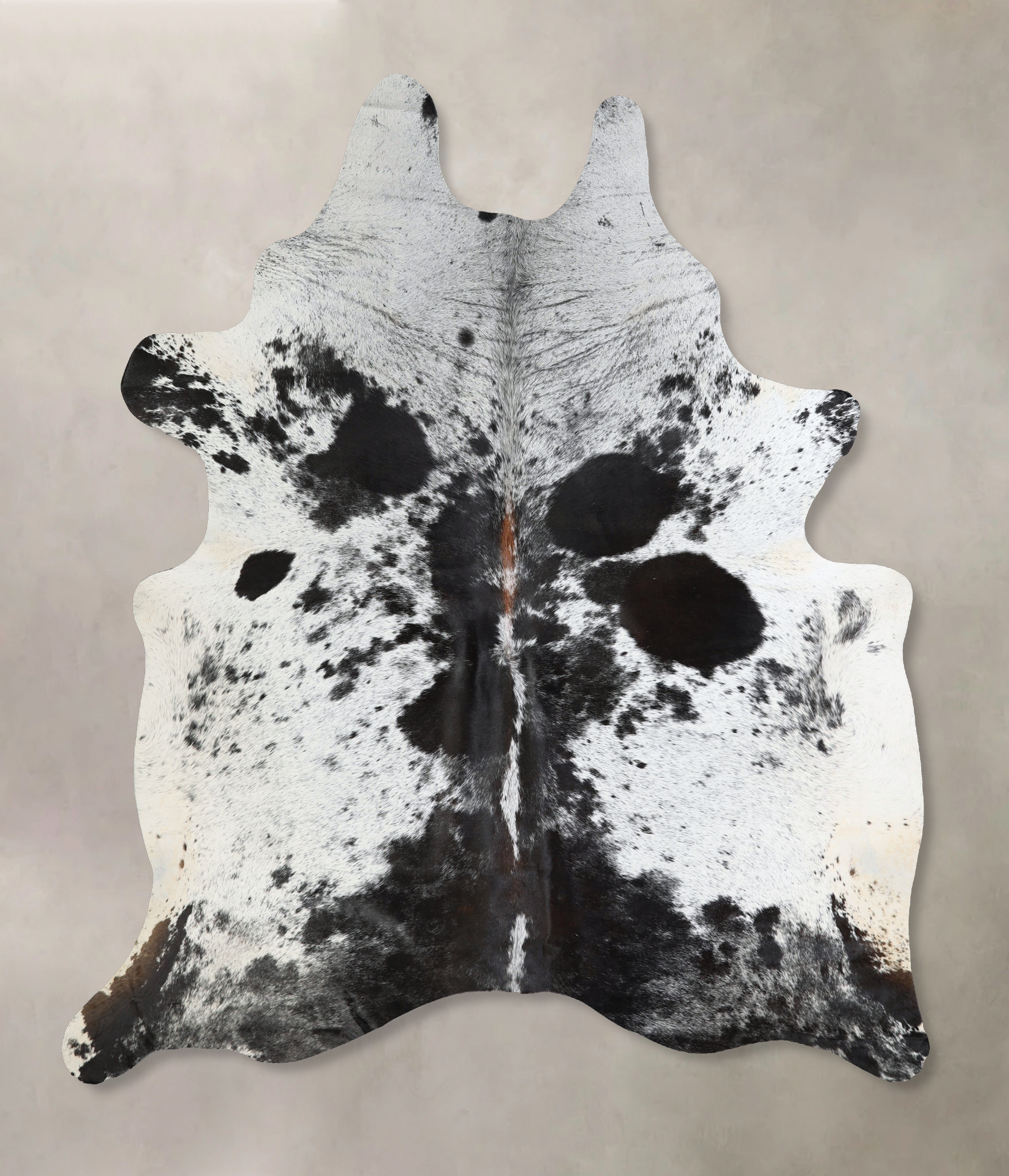 Salt and Pepper Black Cowhide Rug #A43206