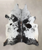 Salt and Pepper Black X-Large Brazilian Cowhide Rug 7'4