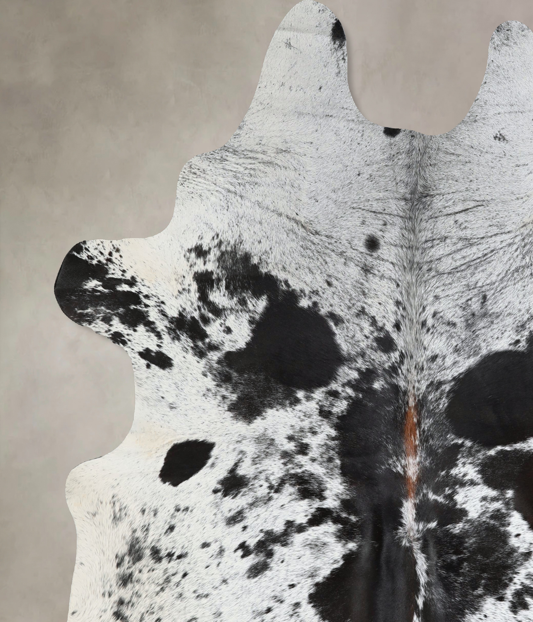 Salt and Pepper Black Cowhide Rug #A43206