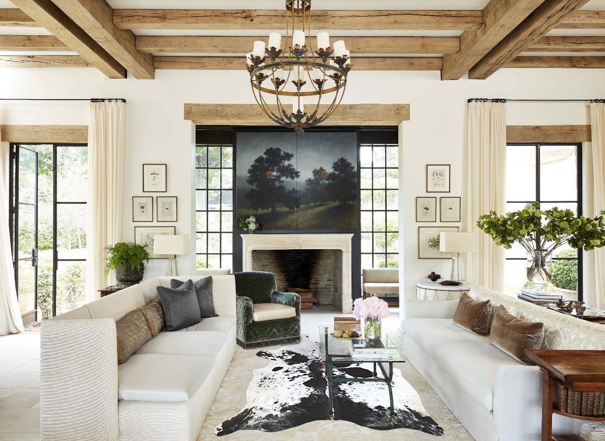 Salt and Pepper Black Cowhide Rug #A43206