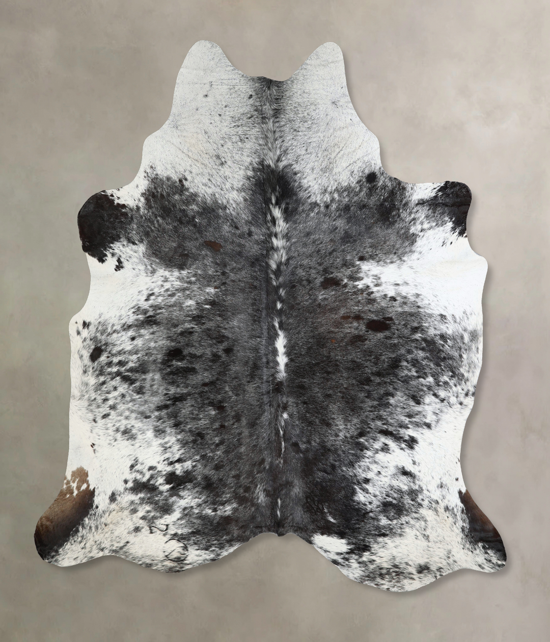 Salt and Pepper Black XX-Large Brazilian Cowhide Rug 7'10"H x 6'7"W #A