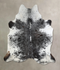 Salt and Pepper Black XX-Large Brazilian Cowhide Rug 7'10