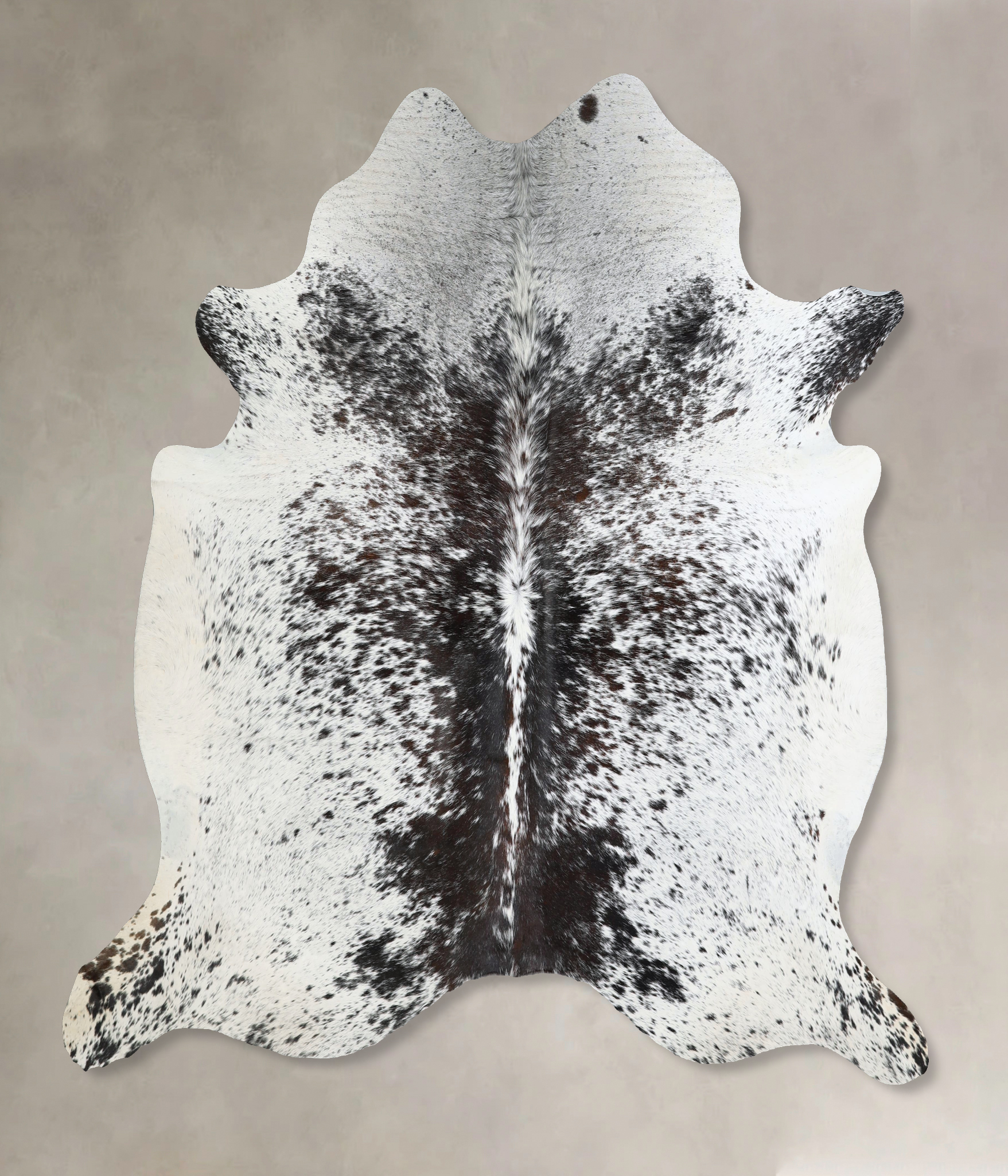 Salt and Pepper Black Cowhide Rug #A43209