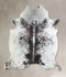Salt and Pepper Black X-Large Brazilian Cowhide Rug 6'8