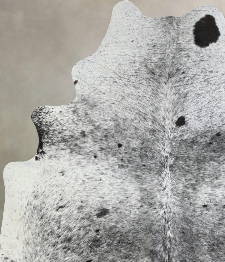 Salt and Pepper Black X-Large Brazilian Cowhide Rug 7'5"H x 5'10"W #A43211 by Hudson Hides