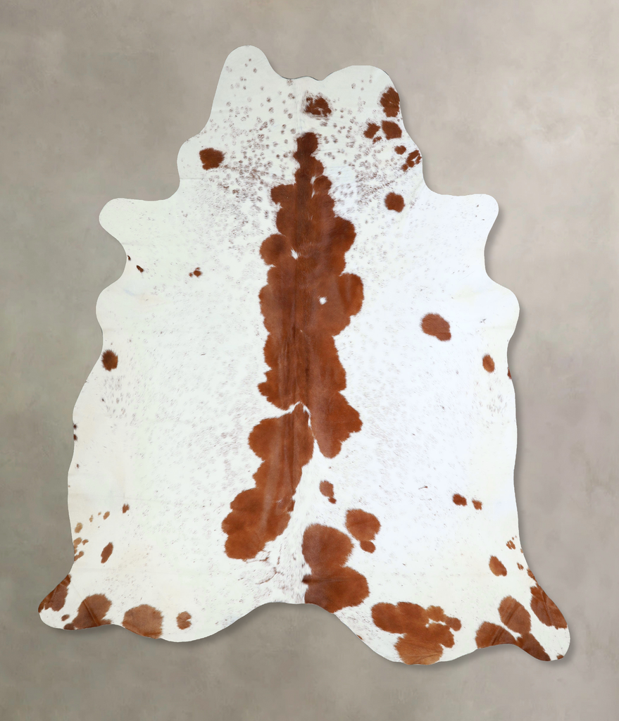 Brown and White XX-Large Brazilian Cowhide Rug 8'3"H x 7'5"W #A43220 by Hudson Hides