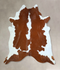 Brown and White XX-Large Brazilian Cowhide Rug 7'3