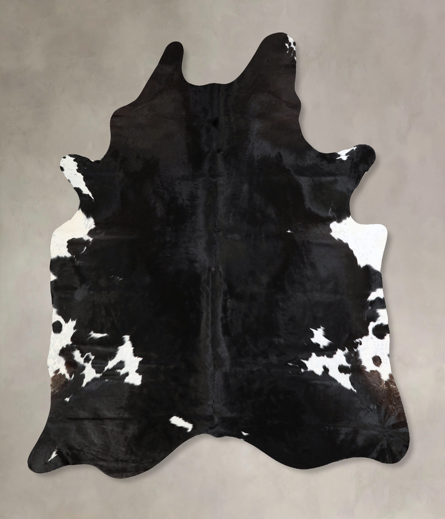 Black and White X-Large Brazilian Cowhide Rug 7'4"H x 5'11"W #A43226 by Hudson Hides