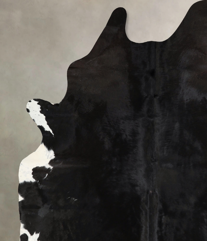 Black and White X-Large Brazilian Cowhide Rug 7'4"H x 5'11"W #A43226 by Hudson Hides