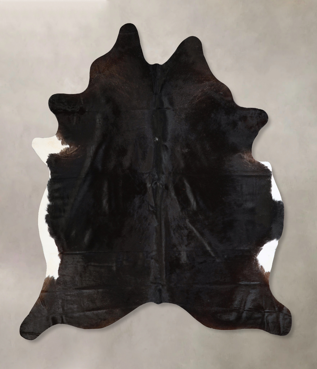 Solid Black X-Large Brazilian Cowhide Rug 7'9"H x 6'4"W #A43255 by Hud