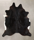 Solid Black X-Large Brazilian Cowhide Rug 7'9"H x 6'4"W #A43255 by Hudson Hides