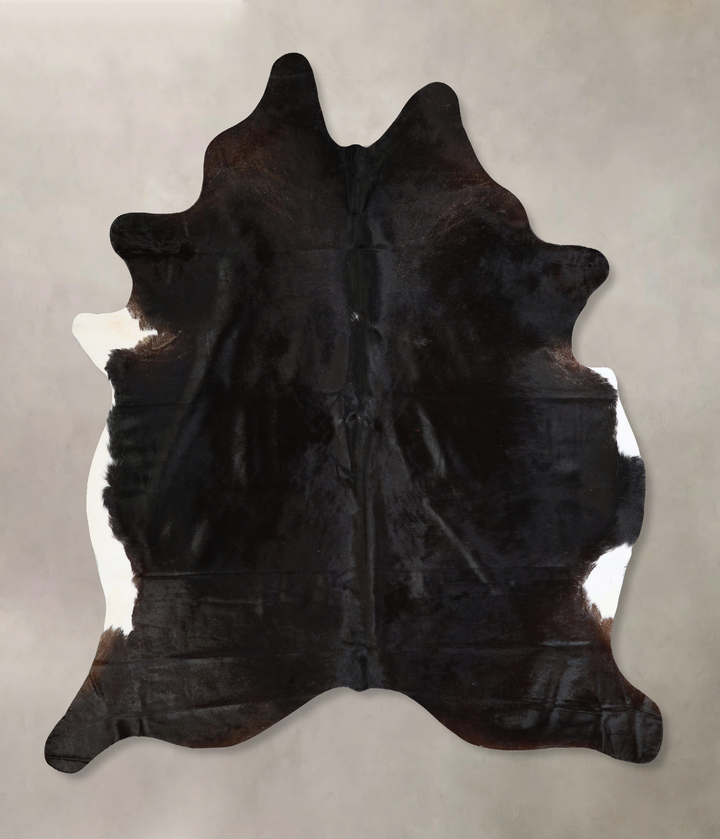 Solid Black X-Large Brazilian Cowhide Rug 7'9"H x 6'4"W #A43255 by Hudson Hides