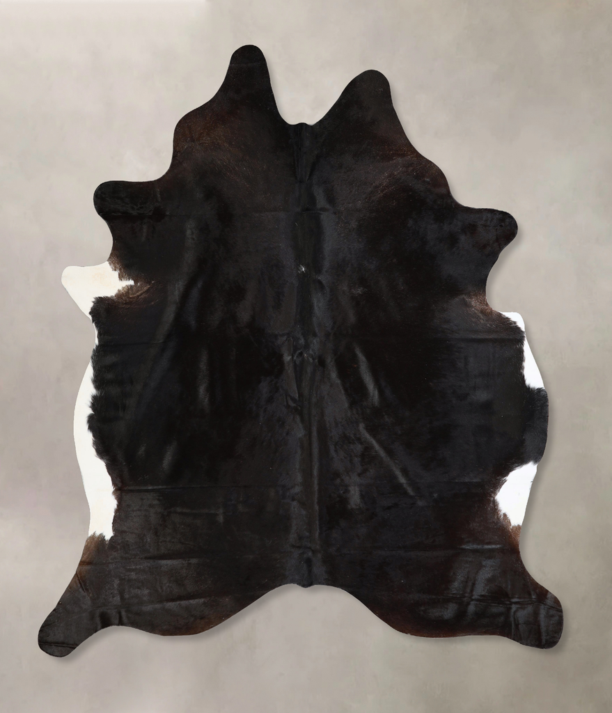 Solid Black X-Large Brazilian Cowhide Rug 7'9"H x 6'4"W #A43255 by Hudson Hides