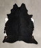 Solid Black X-Large Brazilian Cowhide Rug 7'0