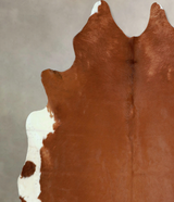 Brown and White Regular X-Large Brazilian Cowhide Rug 6'8"H x 6'6"W #A43267 by Hudson Hides