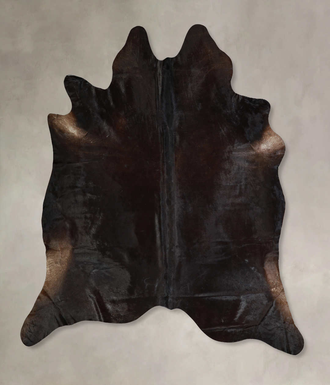 Solid Black XX-Large Brazilian Cowhide Rug 7'11"H x 7'7"W #A43272 by H
