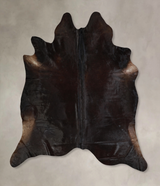 Solid Black XX-Large Brazilian Cowhide Rug 7'11"H x 7'7"W #A43272 by Hudson Hides