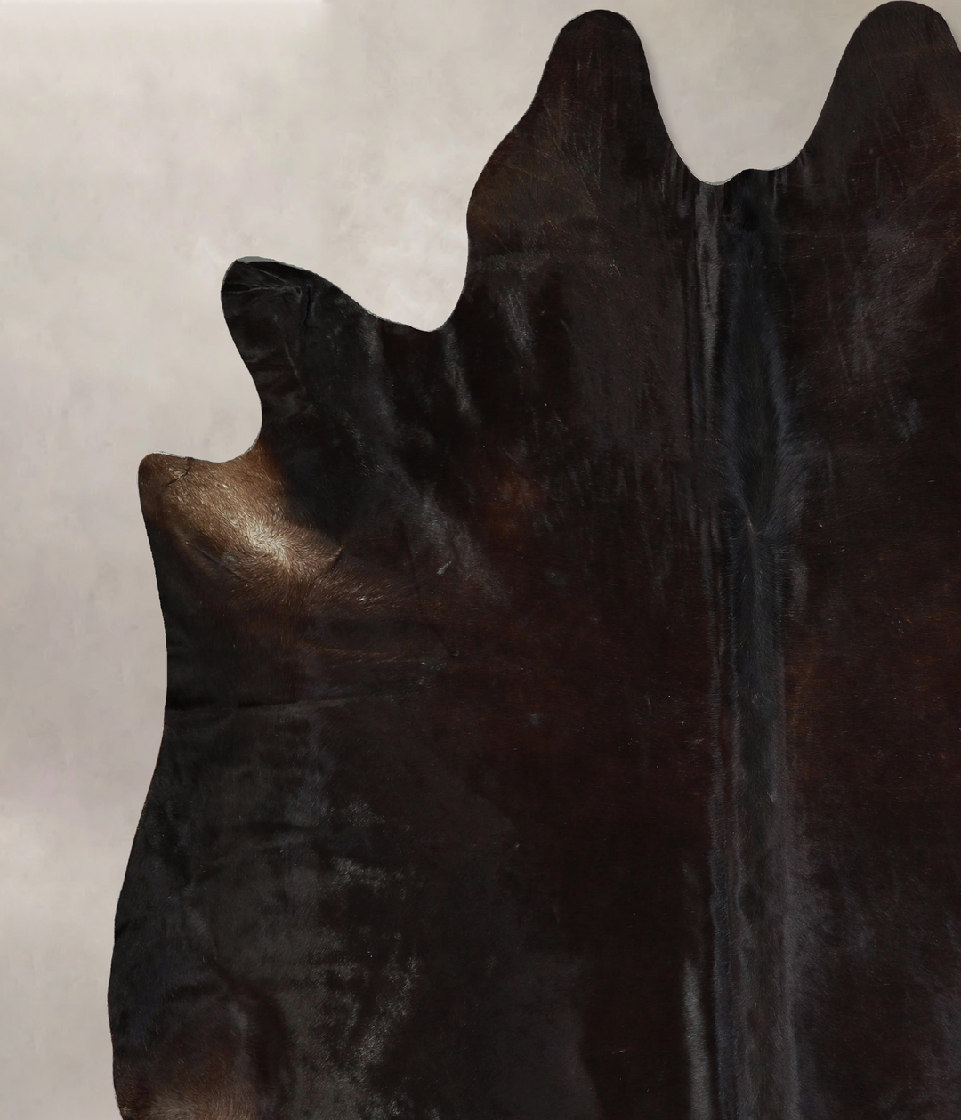 Solid Black XX-Large Brazilian Cowhide Rug 7'11"H x 7'7"W #A43272 by H