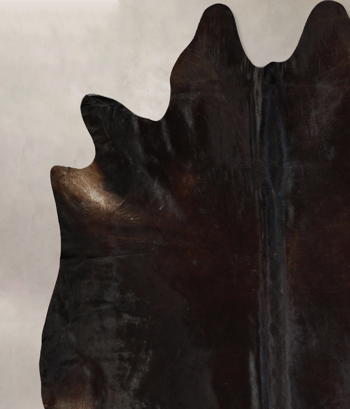 Solid Black Cowhide Rug #A43272