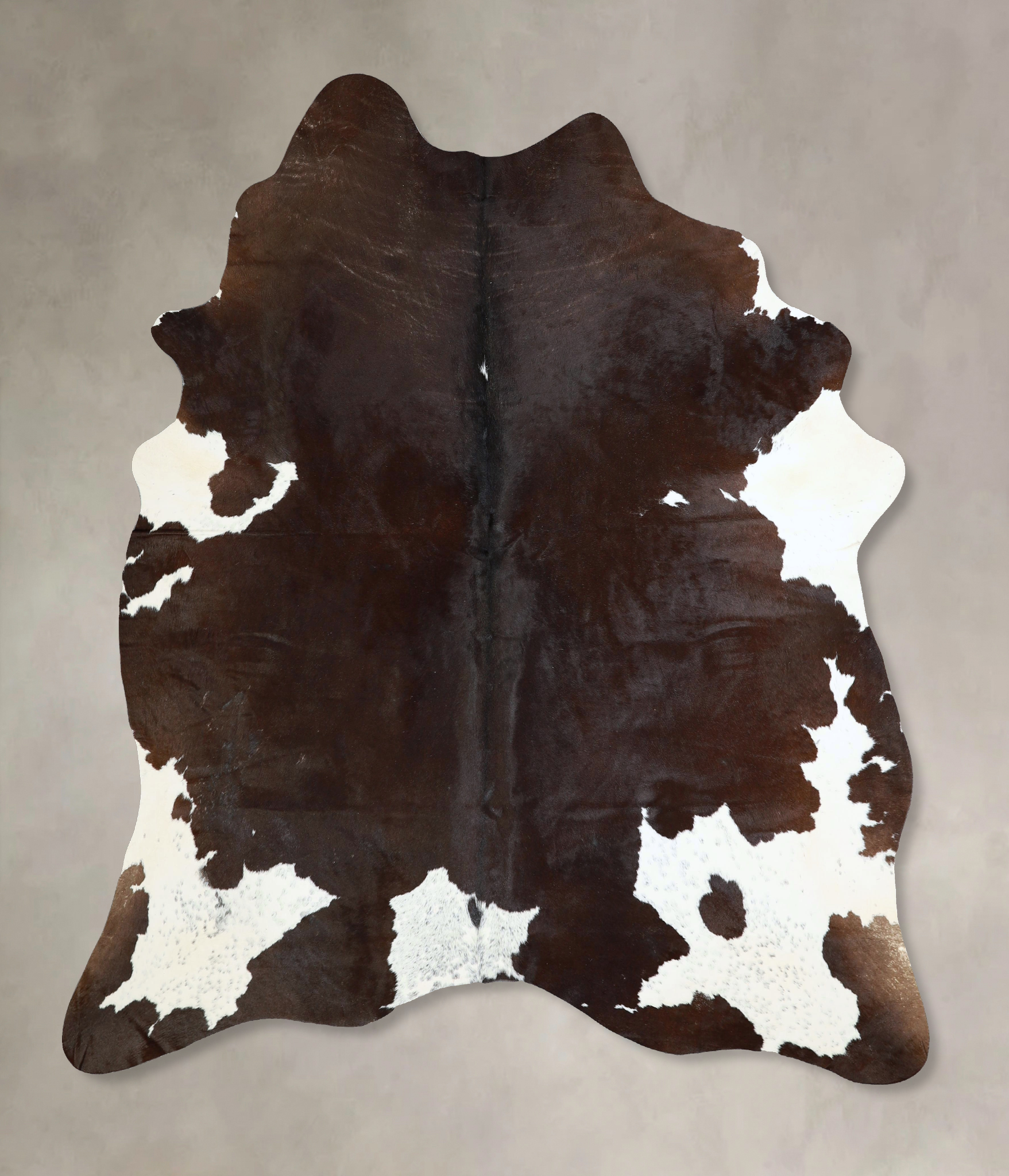 Chocolate and White Cowhide Rug #A43276