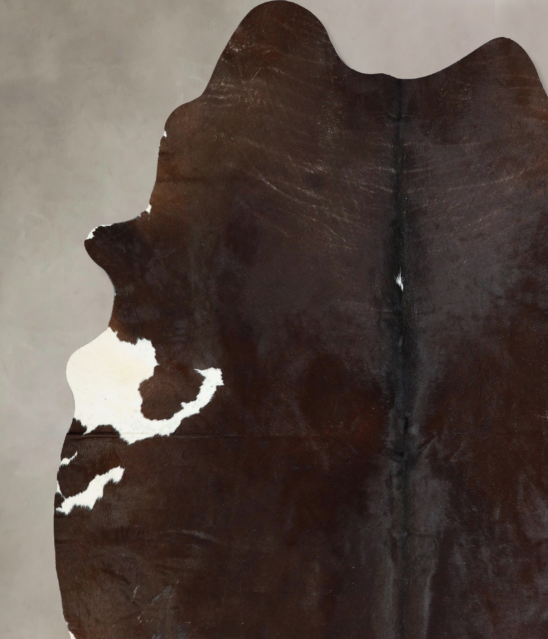 Chocolate and White Cowhide Rug #A43276