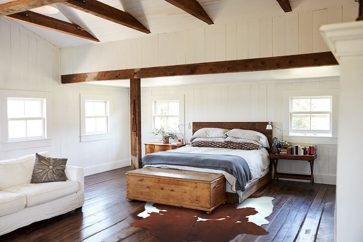 Brown and White XX-Large Brazilian Cowhide Rug 7'11"H x 6'8"W #A43277 by Hudson Hides