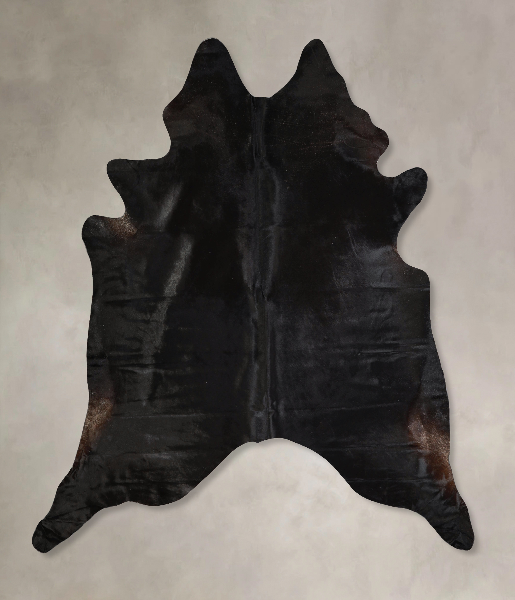 Solid Black Cowhide Rug #A43288