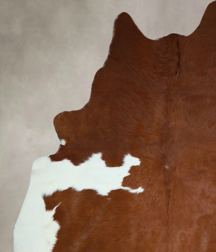 Brown and White XX-Large Brazilian Cowhide Rug 7'11"H x 6'8"W #A43294 by Hudson Hides