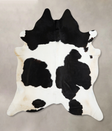 Black and White XX-Large Brazilian Cowhide Rug 7'8"H x 7'0"W #A43299 by Hudson Hides