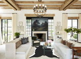 Black and White XX-Large Brazilian Cowhide Rug 8'1"H x 6'11"W #A43301 by Hudson Hides