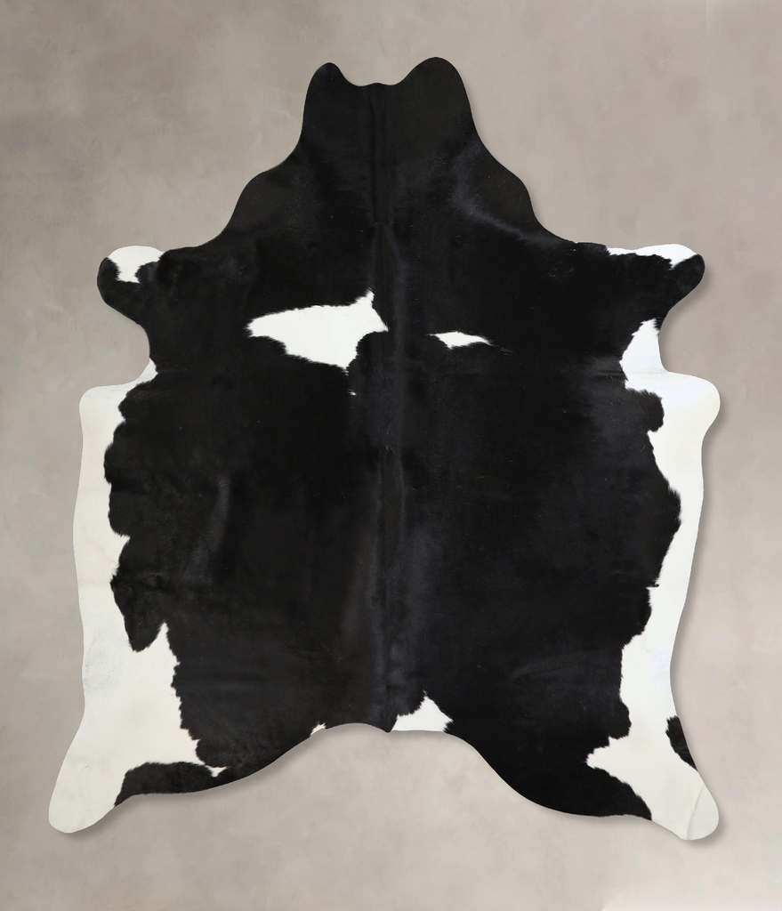 Black and White X-Large Brazilian Cowhide Rug 7'4"H x 6'0"W #A43302 by Hudson Hides
