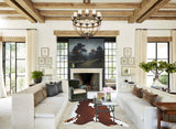 Brown and White XX-Large Brazilian Cowhide Rug 7'4"H x 7'0"W #A43304 by Hudson Hides