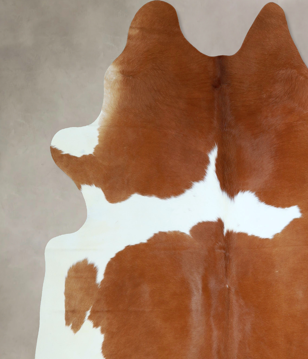 Brown and White XX-Large Brazilian Cowhide Rug 7'9"H x 7'0"W #A43307 b