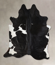 Black and White XX-Large Brazilian Cowhide Rug 7'9"H x 7'3"W #A43308 by Hudson Hides