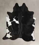 Black and White XX-Large Brazilian Cowhide Rug 7'9"H x 7'3"W #A43308 by Hudson Hides