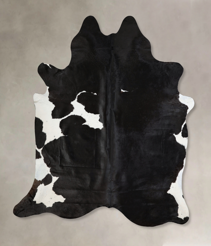 Black and White XX-Large Brazilian Cowhide Rug 7'9"H x 7'3"W #A43308 by Hudson Hides