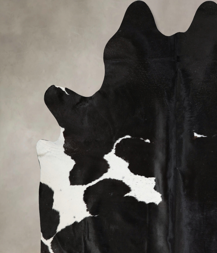 Black and White XX-Large Brazilian Cowhide Rug 7'9"H x 7'3"W #A43308 by Hudson Hides