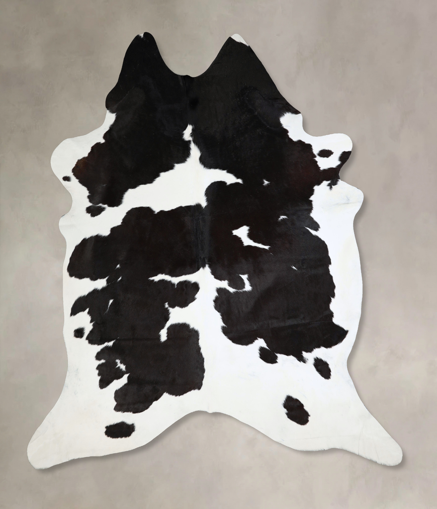 Black and White XX-Large Brazilian Cowhide Rug 8'1"H x 7'5"W #A43310 by Hudson Hides