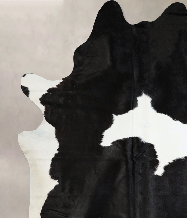 Black and White XX-Large Brazilian Cowhide Rug 8'3"H x 7'1"W #A43312 by Hudson Hides