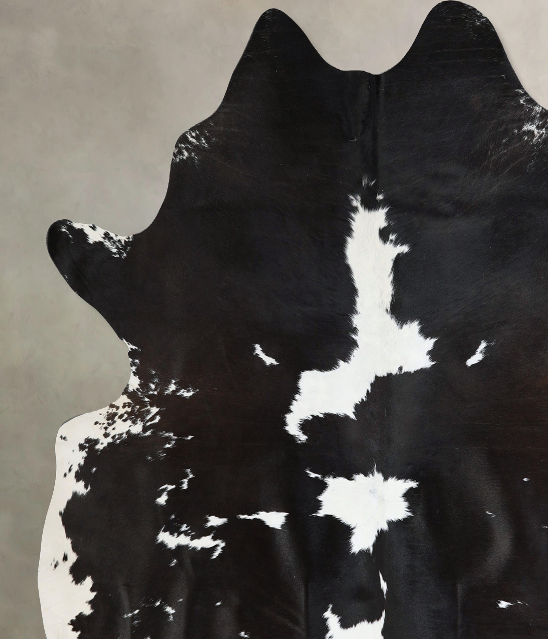 Black and White XX-Large Brazilian Cowhide Rug 7'3"H x 6'10"W #A43313 