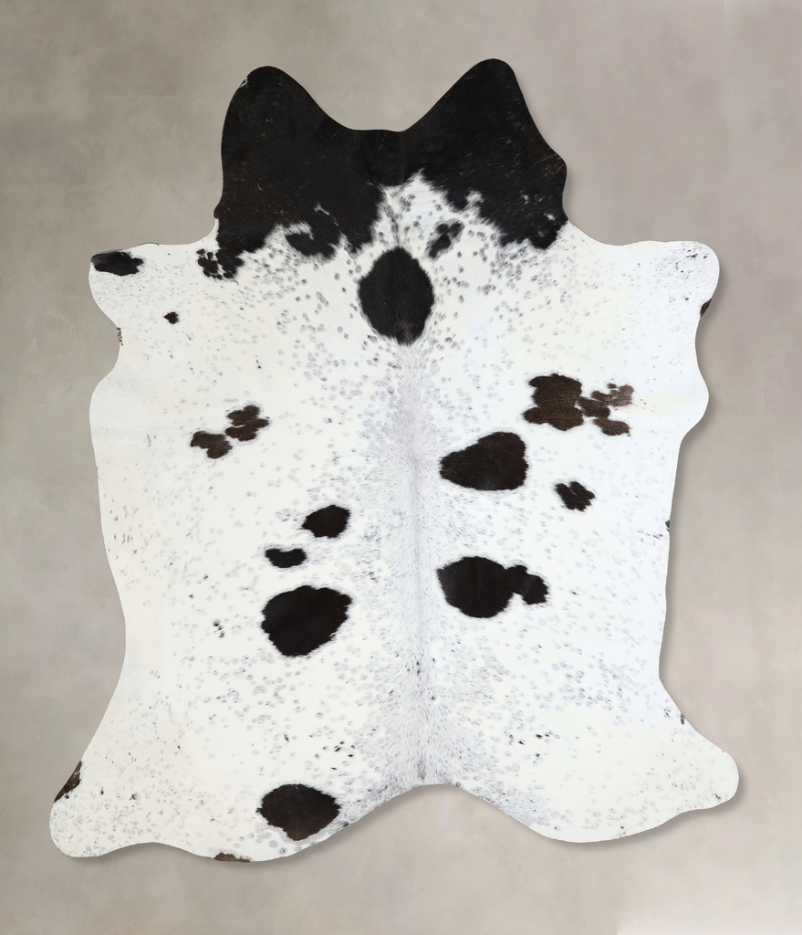 Black and White X-Large Brazilian Cowhide Rug 7'4"H x 5'11"W #A43314 by Hudson Hides