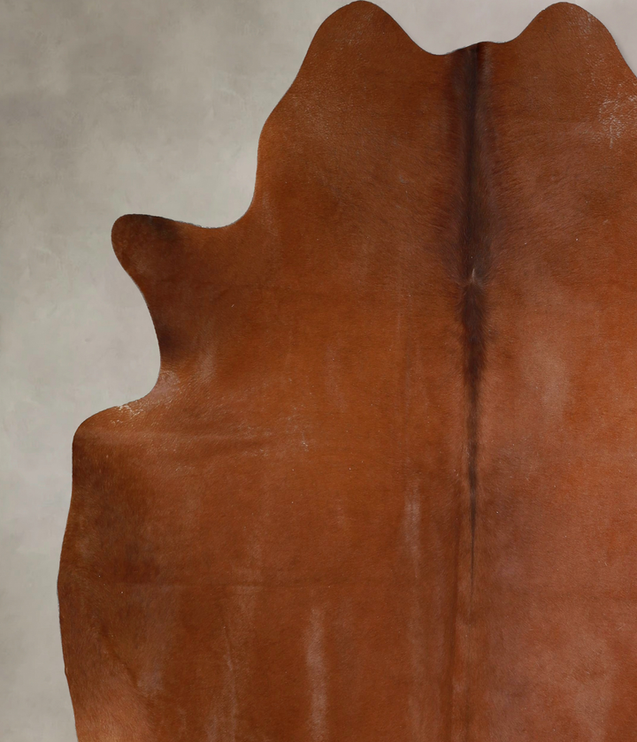Solid Brown X-Large Brazilian Cowhide Rug 7'2"H x 6'7"W #A43320 by Hudson Hides