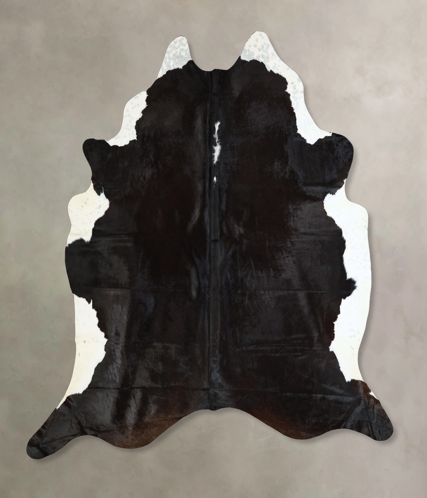 Black and White XX-Large Brazilian Cowhide Rug 7'10"H x 7'1"W #A43322 by Hudson Hides