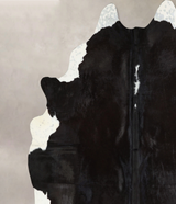 Black and White XX-Large Brazilian Cowhide Rug 7'10"H x 7'1"W #A43322 by Hudson Hides