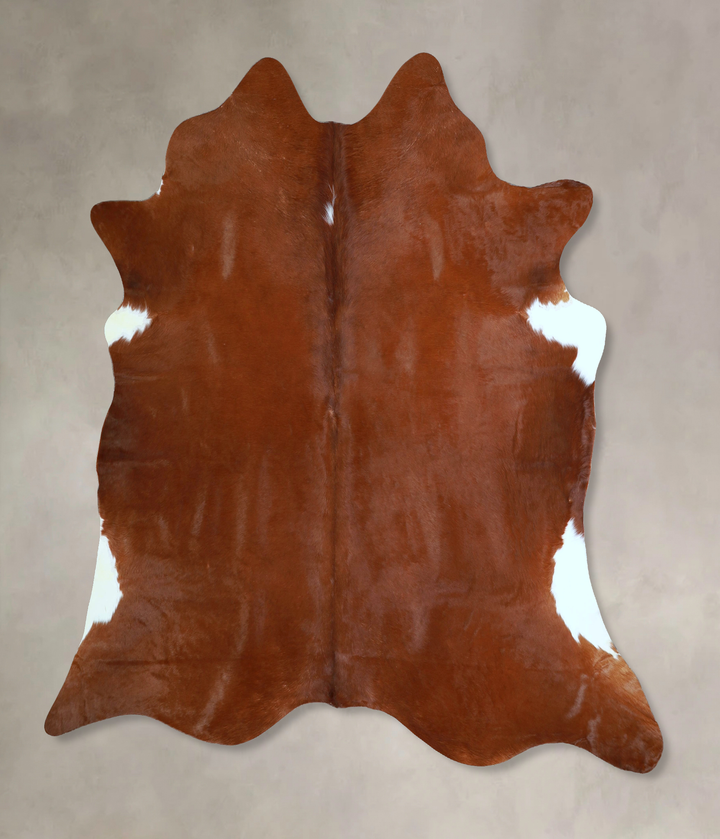 Solid Brown X-Large Brazilian Cowhide Rug 6'8"H x 6'6"W #A43324 by Hudson Hides