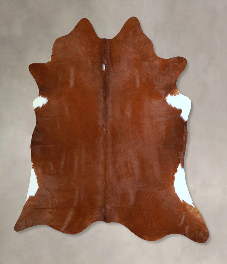 Solid Brown X-Large Brazilian Cowhide Rug 6'8"H x 6'6"W #A43324 by Hudson Hides