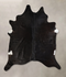 Solid Black X-Large Brazilian Cowhide Rug 7'5